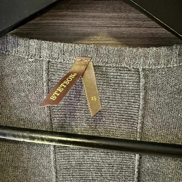 Stetson Ladies Jersey Knit Open Cardigan - Heathered Grey sz xs - Picture 6 of 6